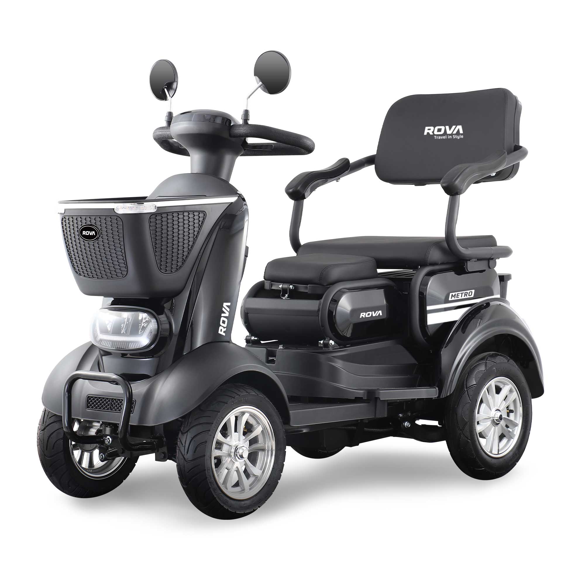 Black-Colour-ROVA-Metro-Mobility-Scooter